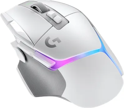 Logitech G502 X Plus Wireless - Spelmus - Optisk - 13 knappar - Vit