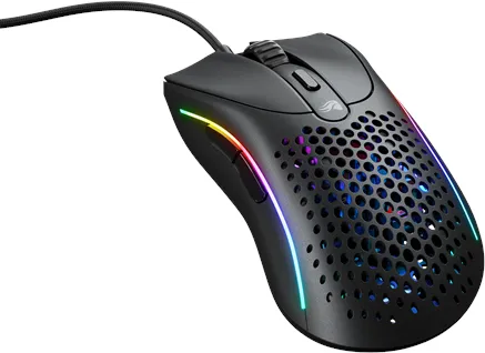 Glorious Model D 2 Wired - Matte Black - Spelmus - Optisk - 5 knappar - Svart
