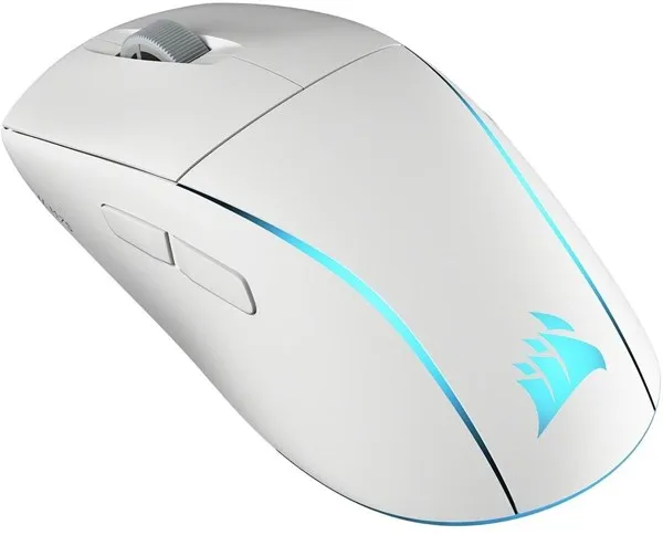 Corsair M75 Lightweight RGB - Spelmus - Optisk - 6 knappar - Vit med RGB-LED-belysning